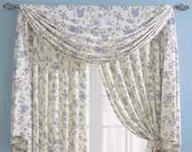 LAI lily toile pleated curtains
