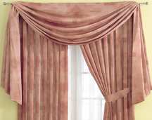 LAI opera pleated curtains and tie-backs