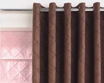 LAI pintuck faux suede pleated curtains