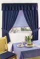LAI plain-dyed pleated curtains and tiebacks