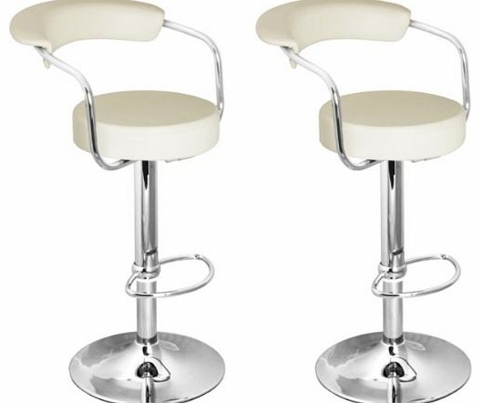 Brand New Pair of Cream Faux Leather Kitchen/Bar stools by Lamboro