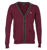 Berry Buttoned Fastening Cardigan
