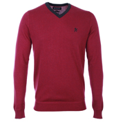 Berry V-Neck Sweater
