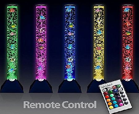 Lamp Remote Control Colour Changing LED Bubble Fish Water Tower Floor Lamp Light.