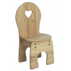 Rubberwood Chair with Cut Out Heart