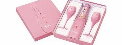 Lanson Champagne Lanson Rose Gift Pack - Limited Edition Pink Label Champagne with 2 Pink Flutes
