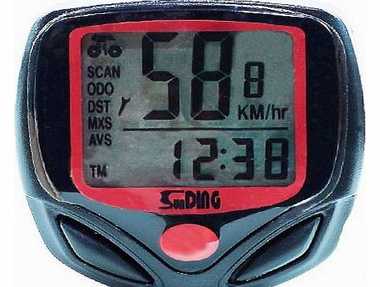 Lantomall LCD Bike Bicycle Cycle Computer Odometer Speedometer