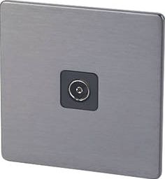 LAP, 1228[^]6178G 1-Gang Coaxial Socket Slate Effect 6178G