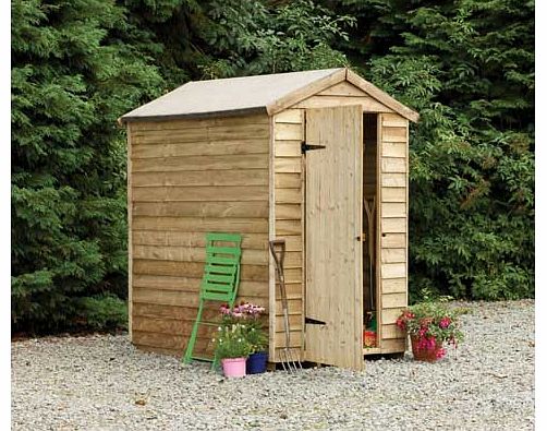 Larchlap Overlap Apex Security Shed 4 x 6ft