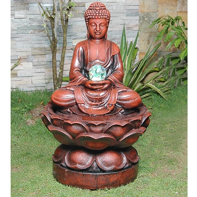 Large Buddha with Crystal Ball Water Feature