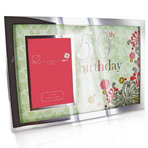 Silver Plated 4 x 6 50th Birthday Photo
