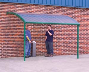 Large wall mounted smoking shelter