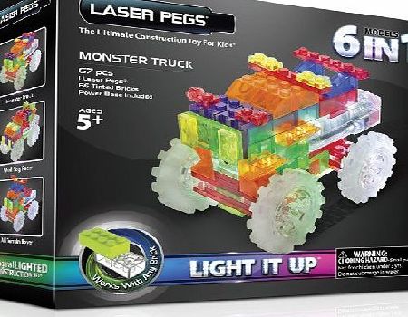 Laser Pegs 6-in-1 Zippy Do Monster Truck Construction Set