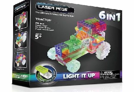 Laser Pegs 6-in-1 Zippy Do Tractor Construction Set
