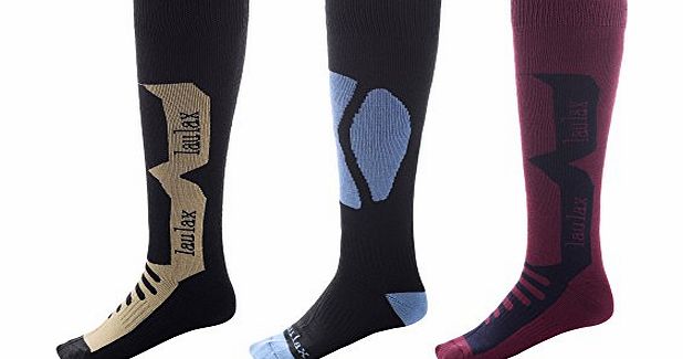 Laulax 3 Pairs Mens Cashmere-Like Long Hose Thermal Ski Socks, Size UK 7 - 11 / Europe 41 - 46