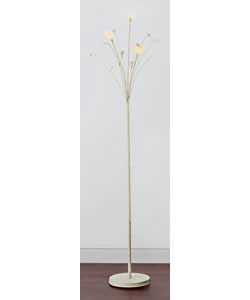 laura Collection - Cream and Gold Finish 3 Light Floor Lamp