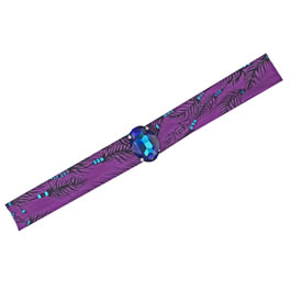 Purple Feather Headband with Blue