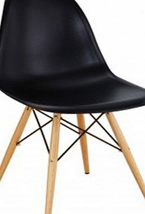 Lavin Lifestyle 6 Black Eames DSW Chairs Black Eiffel Dining Lounge Chair - Contemporary Furniture