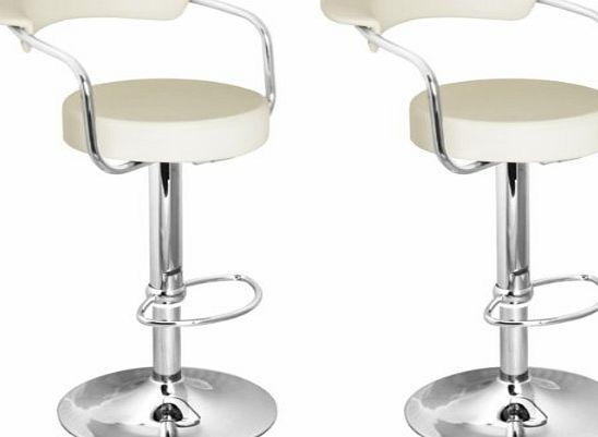 Lavin Lifestyle Brand New Pair of Cream Faux Leather Kitchen/Bar stools by Lamboro