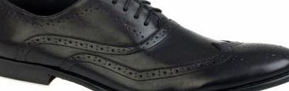 LD Outlet MENS ITALIAN DESIGNED BROGUES FORMAL SMART LACE UPS FAUX LEATHER GENTS SHOES BLACK SIZE 9