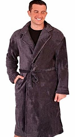 LD Outlet Mens Luxury Dressing Gown   Belt Gents Fleece Bath Robes Gents Robe Housecoat Xmas Gift Present Size S - XL