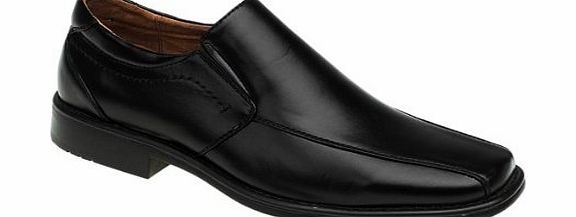 LD Outlet MENS SQUARE TOE FAUX LEATHER SHOES WEDDING WORK SLIP ON BLACK SIZE 8