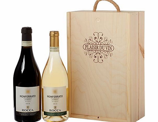 Le Bon Vin Monferrato Red and White Wine Twin Gift Set 2010 75 cl (Case of 2)