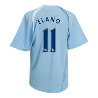Le Coq Sportif Manchester City Home Shirt 2008/09 with Elano 11