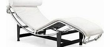 Chaise Longue White Leather