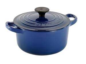 LE CREUSET 24cm Round Cast Iron Casserole Blue