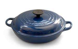 LE CREUSET 26cm x 5cm Shallow Casserole Blue 2