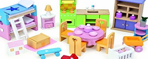 Dolls House Wooden Accessory set - Starter Furniture