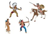 Exclusive to Amazon.co.uk. Le Toy Van - Papo Indians (Indian Chief / Wolf Skin Indian / Indian Horse / Indian Mother / Indian with Bow )