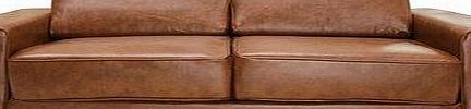 Leader Lifestyle Winston Leather Sofa Bed, Vintage Brown