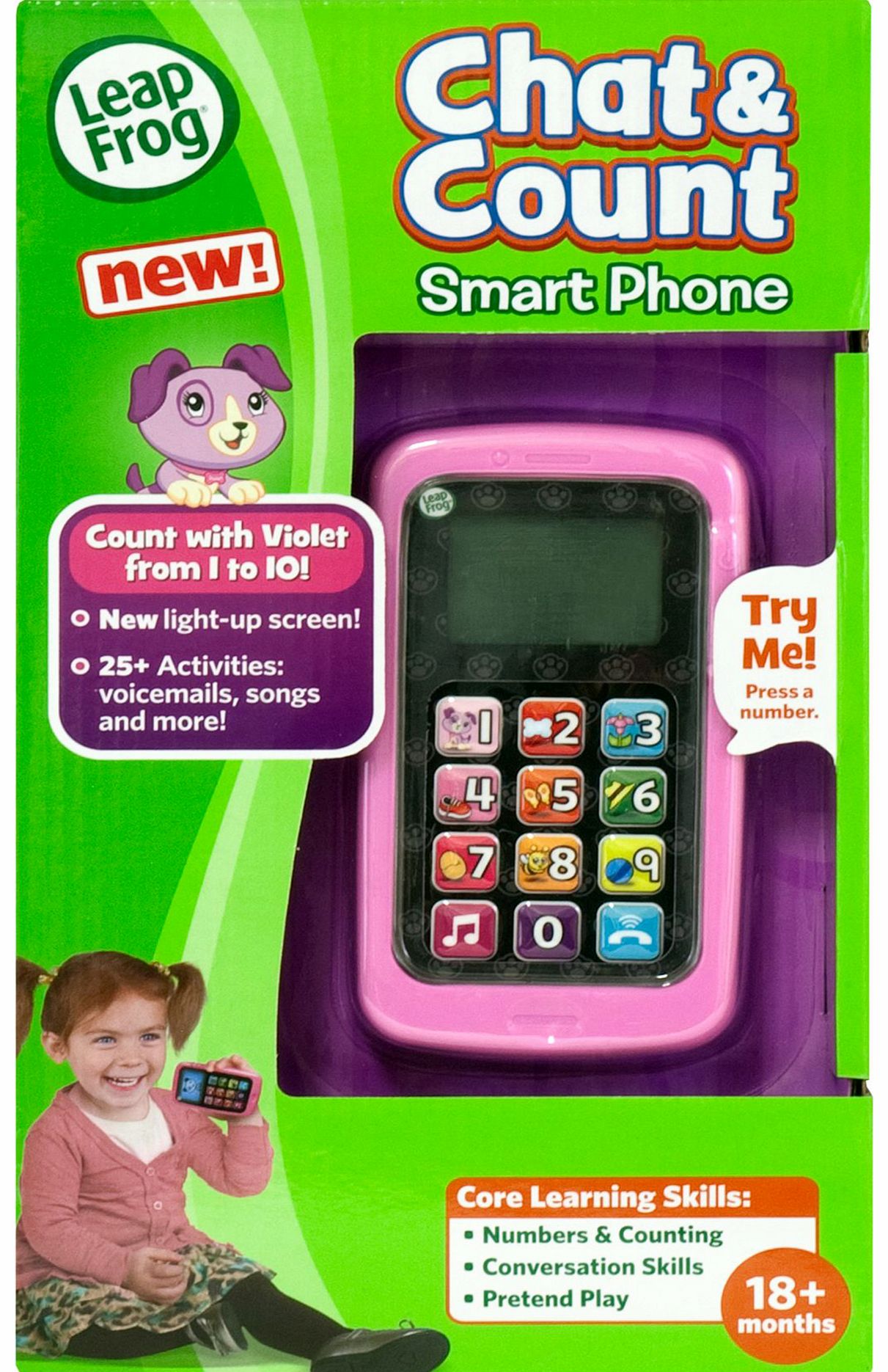 LeapFrog Chat and Count Smart Phone Violet