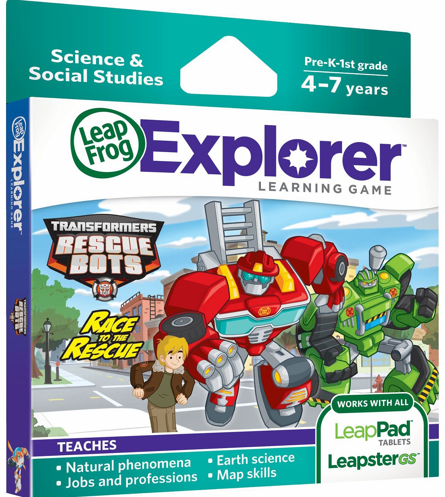 LeapFrog Explorer Learning Game - Transformers Rescue Bots