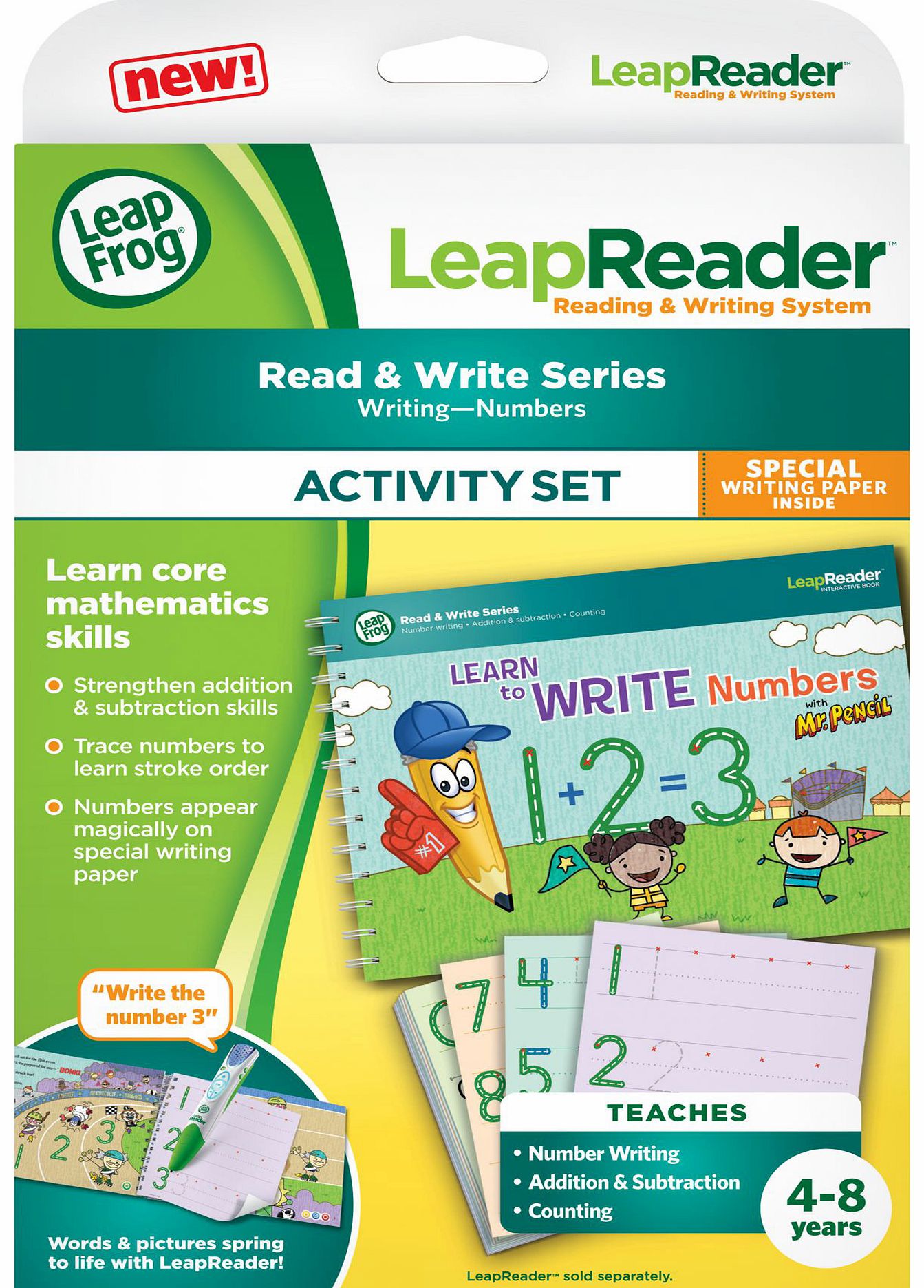 LeapFrog LeapReader Book - Learn to Write Numbers with Mr