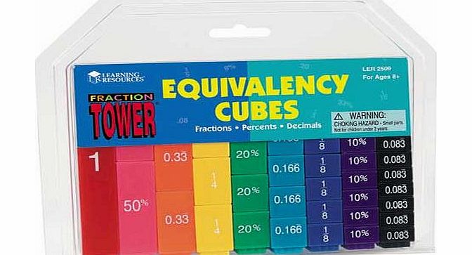Learning Resources Fraction Tower Equivalency Cubes