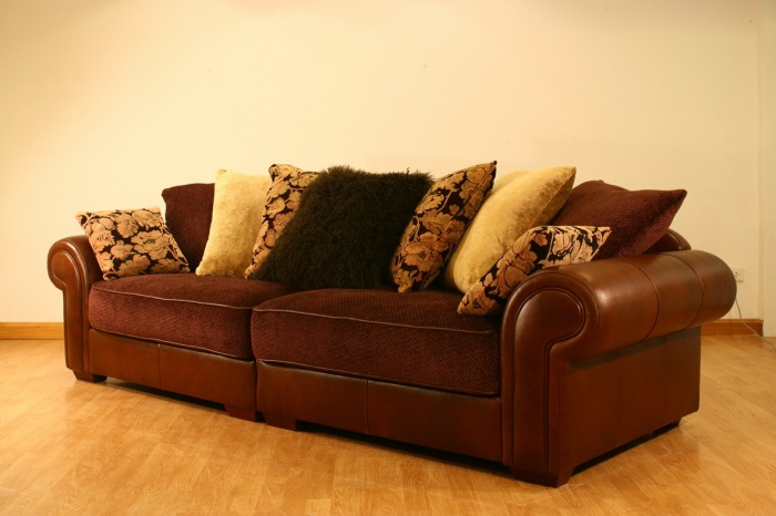 leather / Fabric 4 Seater Sofa - Soho