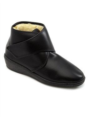 Leather Ankle Boots with TouchnClose Tab