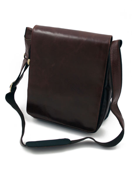 Brown Large Messenger Bag