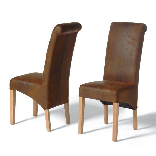 Leather Dining Chairs Ruby Rollback Cowhide Dining Chair x2
