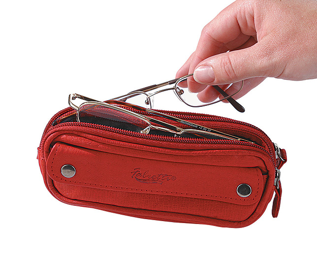 Double Glasses Case Red