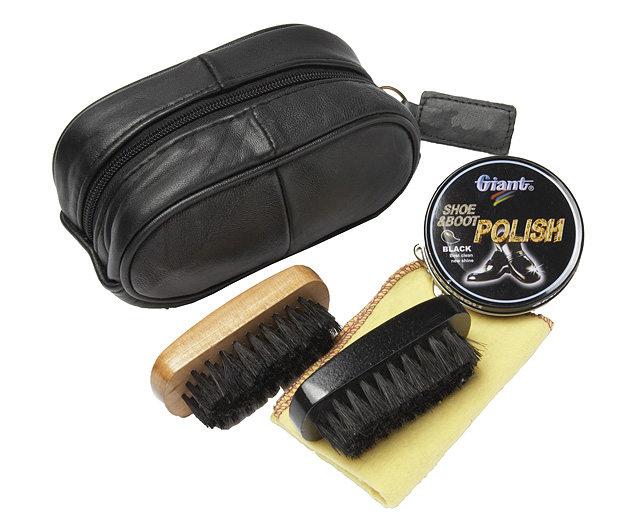 Shoe Shine Bag and Contents