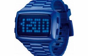 LED Unisex Digital Blue Dial And Pu Strap Watch