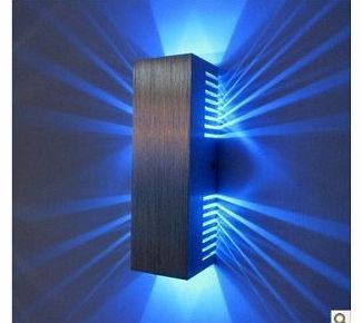 LED wall light AC85v ~ 265V, 2 * 1W stage light modern rectangular LED wall lights, living room bedroom hallway nig