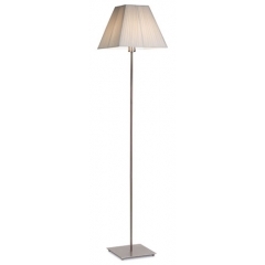 Lyon Nickel Floor Lamp with Fabric Shade