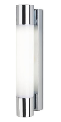 LEDS Lighting Dresde Modern Chrome Wall Light With A White Opal Polycarbonate Shade