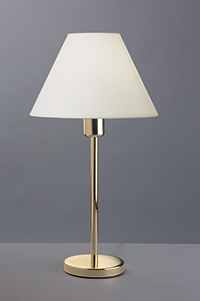LEDS Lighting Table Lamp Modern Gold With White Fabric Shade