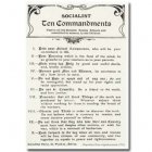 The Socialist Ten Commandments ... Postcard